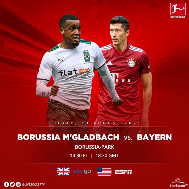 Borussia Monchengladback, Bayern Munich, Bundesliga, Broadcast Listings
